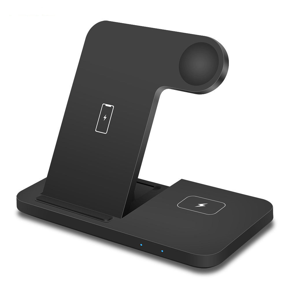 Foldable 3-in-1 Wireless Charger Stand - 15W Fast Charging Pad for Phone, Watch & Earbuds