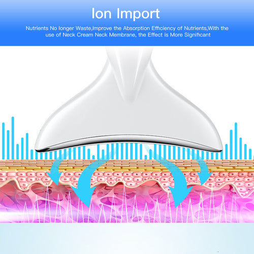 EMS Microcurrent Face & Neck Lifting Device - LED Photon Therapy Anti-Aging Skin Tightening Tool